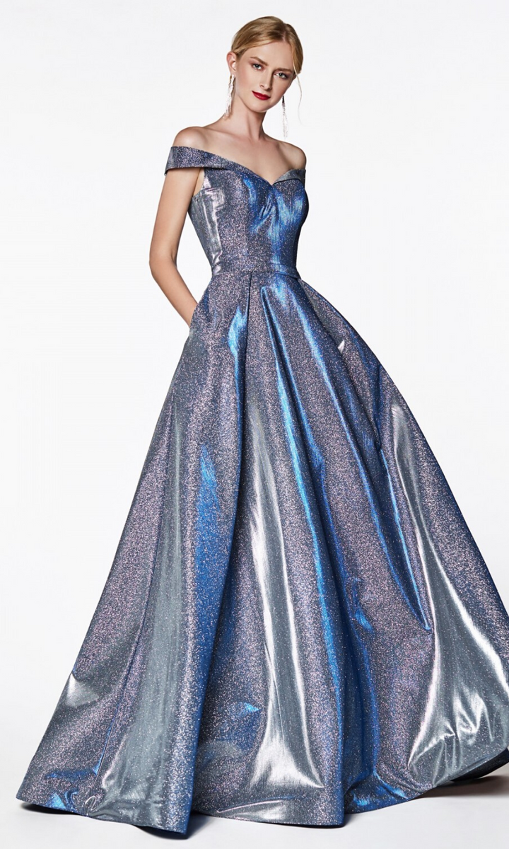 Jovani - Halter Metallic Prom Dress 57237SC – Couture Candy